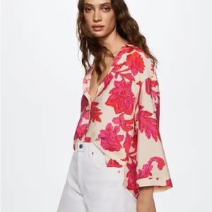Mango Flowy Blouse NWOT